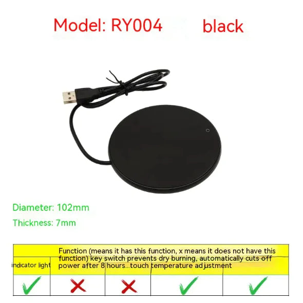 Coffee Warmer, Heated Coffee Insulation Coaster