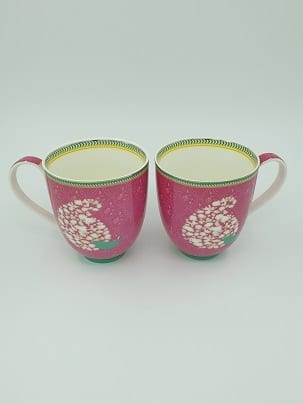 PINK COFFEE MUG, Unique Mug, Handmade, Coffee Cup, Tea Mugs 6 Pcs-3