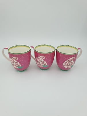 PINK COFFEE MUG, Unique Mug, Handmade, Coffee Cup, Tea Mugs 6 Pcs-2