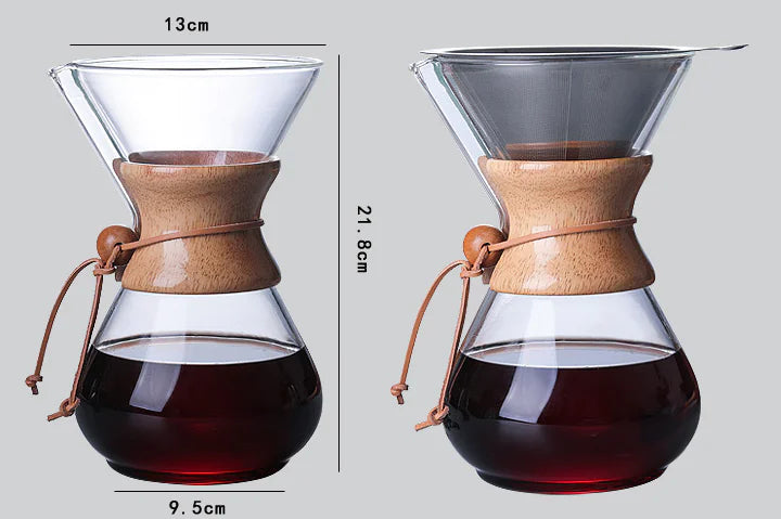 Italian Heat-Resistant Coffee Pot for Pour Over Brewing