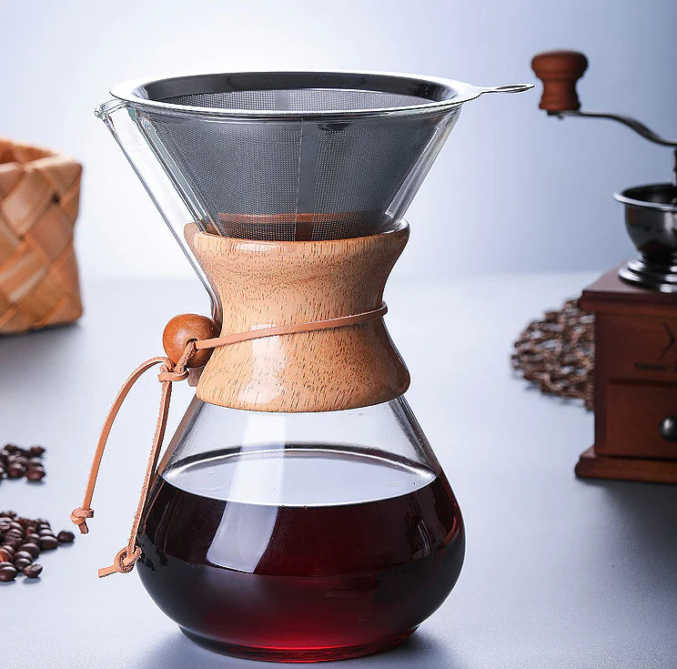 Italian Heat-Resistant Coffee Pot for Pour Over Brewing