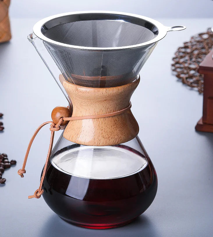 Italian Heat-Resistant Coffee Pot for Pour Over Brewing