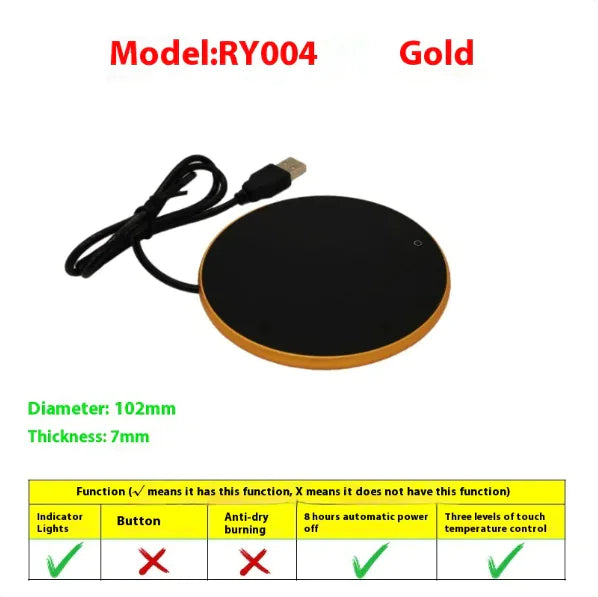 Coffee Warmer, Heated Coffee Insulation Coaster