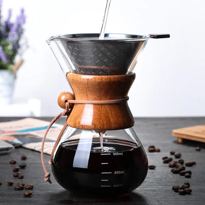 Italian Heat-Resistant Coffee Pot for Pour Over Brewing